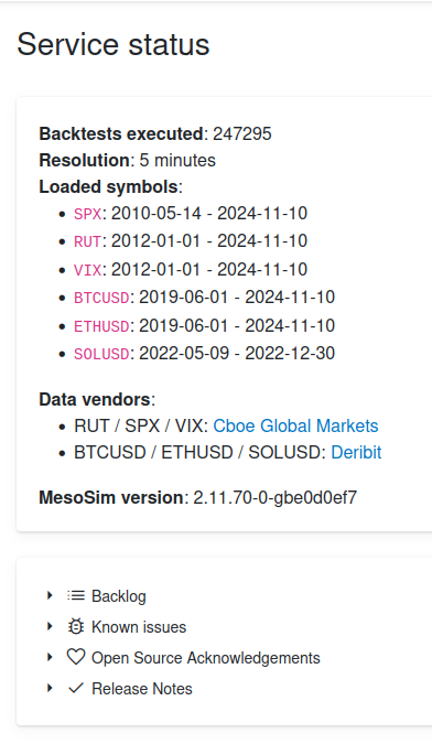 Service Status Page